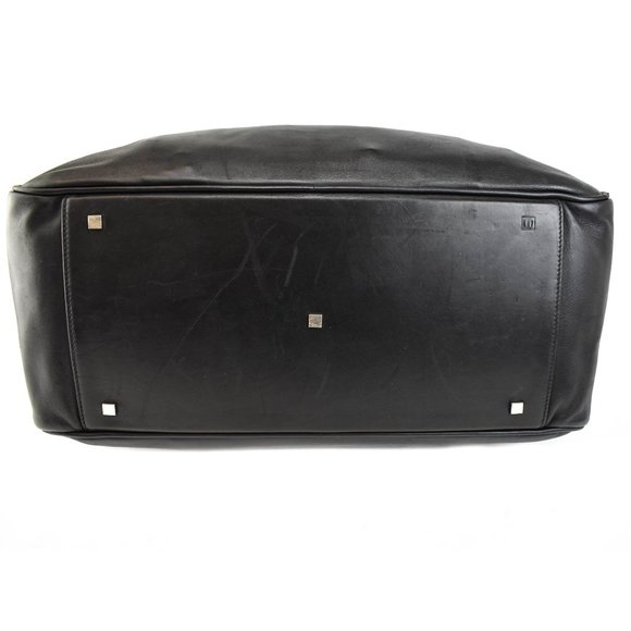 GUCCI: Black, Leather & Logo Duffel/Weekender (vo) - Picture 7 of 12